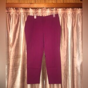 Crown and Ivy Womens Red Purple Pants Size 16